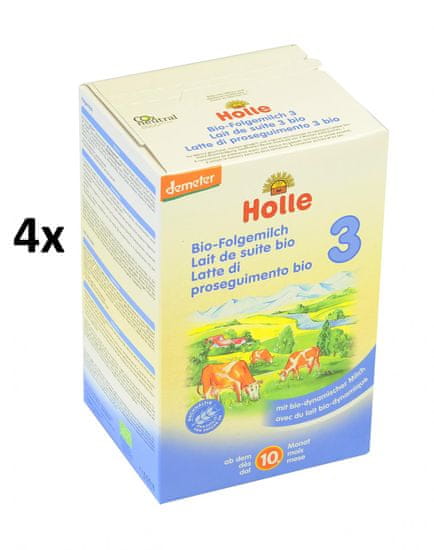 Holle Bio detská mliečna výživa 3 - 4 x 600g