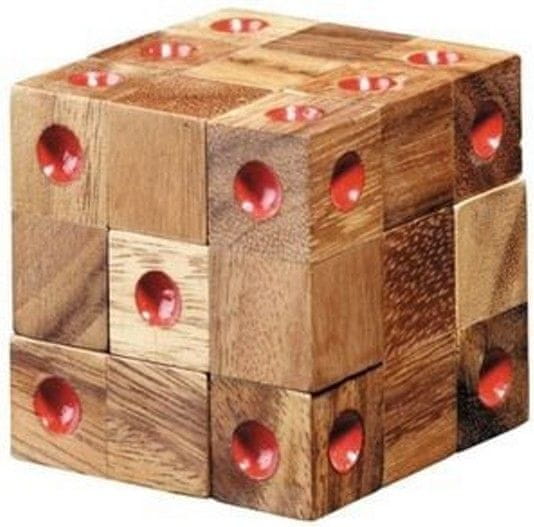 Albi Hlavolam Domino Cube - teak 3v1