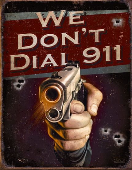 Postershop Plechová tabuľa Colt 911