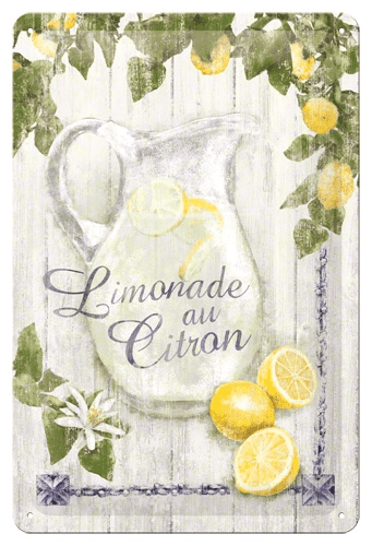 Postershop Plechová tabuľa 20x30 cm Limonade au Citron