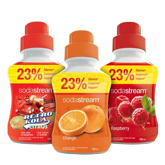 SodaStream Sada Orange/Malina/Retro 750 ml