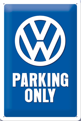 Postershop Plechová tabuľa 20x30 cm VW Parking Only