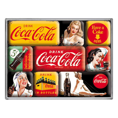 Postershop Sada magnetov Coca-Cola (rôzne)