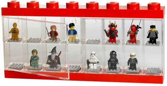 LEGO Zberateľská skrinka na 16 minifigúrok - červená
