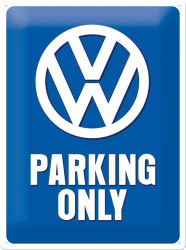 Postershop Plechová tabuľa 30x40 cm Volkswagen Parking Only