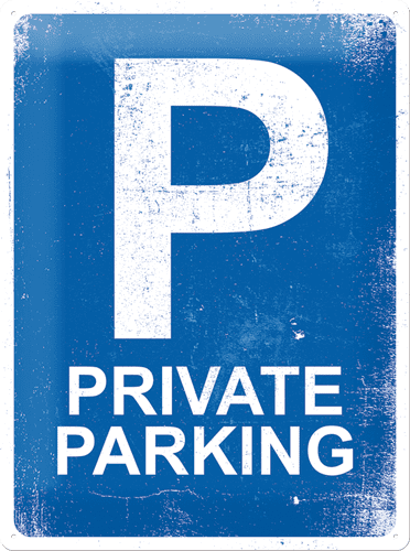 Postershop Plechová tabuľa 30x40 cm Private Parking