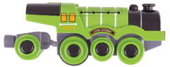 Bigjigs Rail Elektrická lokomotíva Flying Scotsman zelená