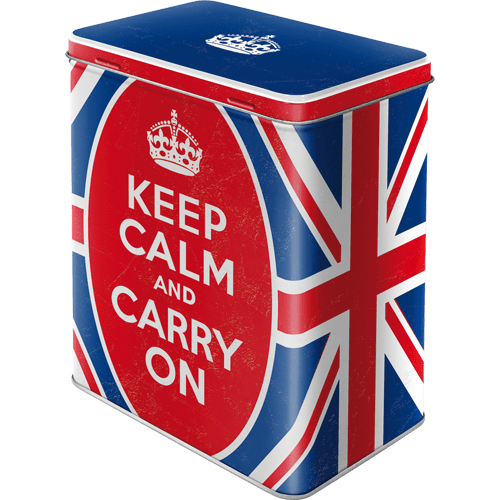 Postershop Retro dóza L Keep Calm and Carry On 10x14x20cm