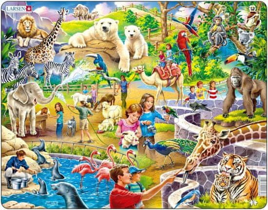 LARSEN Puzzle set Deti v zoo a Arktický život