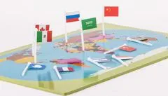 Montessori Svet - mapa s vlajkami na stojančeku