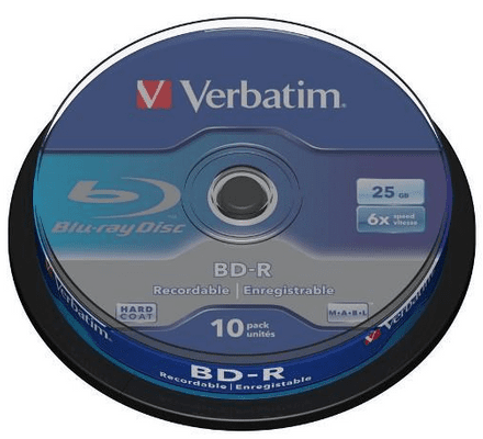 Blu-ray disky Verbatim, vysoká kapacita, optické disky, dlhá životnosť, 25 GB