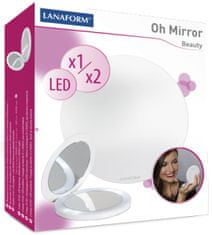 Lanaform Obojstranné zrkadlo s LED osvetlením Oh Mirror