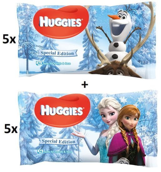 Huggies Vlhčené utierky Disney Natural Care 10x56ks, Frozen