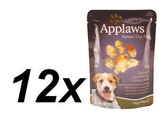 Applaws kapsička Dog - kura a zelenina v ženšenovom vývare 12 x 150g