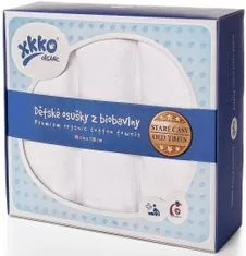 XKKO Detské tetra osušky z biobavlny XKKO Organic 90x100cm Staré časy - biela (3ks)