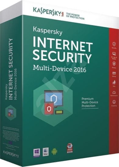 Kaspersky Internet Security - multi-device 2016 CZ 1PC + Android / 1rok