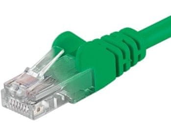 PremiumCord Patch kábel UTP CAT6, 1m, zelený