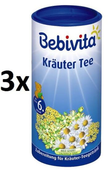 Bebivita Bylinkový čaj-instantný, 3 × 200g