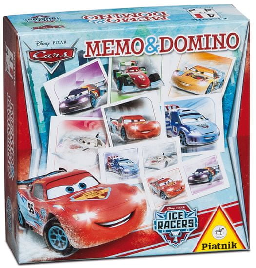 Piatnik Pexeso a Domino Cars Ice Racers