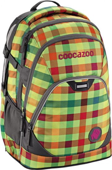 CoocaZoo Školský batoh EvverClevver2, Hip To Be Square Green