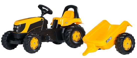 Rolly Toys Šliapací traktor Rolly Kid JCB s vlečkou žltý