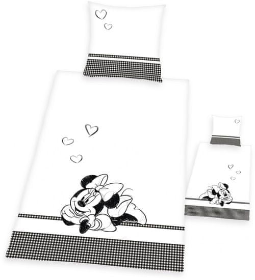 Herding Obliečky Minnie Mouse, čierno-biela