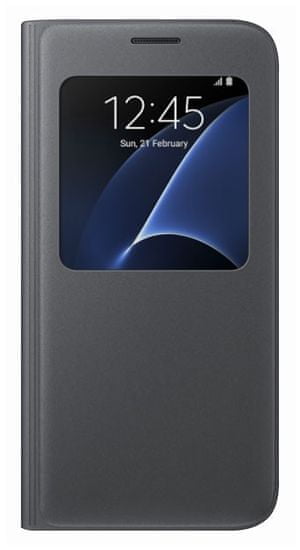 SAMSUNG flipové pouzdro S-view, Galaxy S7 EDGE, černá