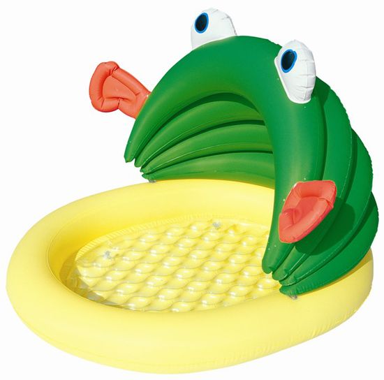 Bestway Nafukovací baby bazénik so strieškou - žaba