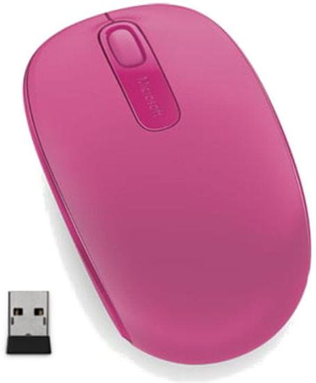 Microsoft Wireless Mobile Mouse 1850, Magenta Pink (U7Z-00065)