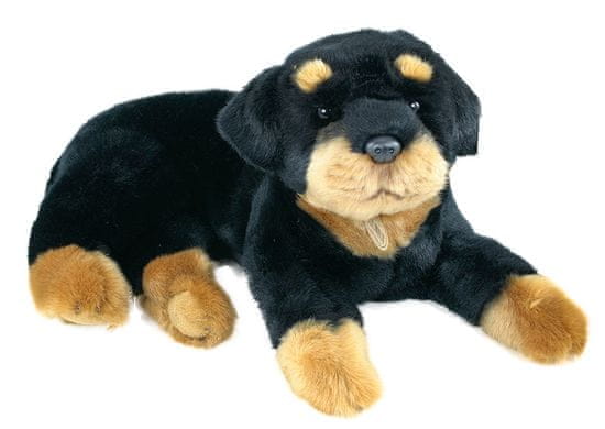Rappa Plyšový pes rottweiler ležiaci, 38 cm