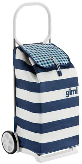 Gimi Italo nákupná taška na kolieskach biela modrá