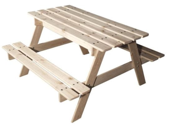 CUBS Drevený piknikový stolík s úložným priestorom