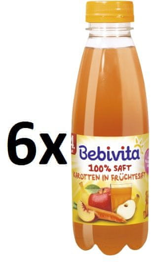 Bebivita Mrkvovo-ovocná šťava - 6 x 0,5l