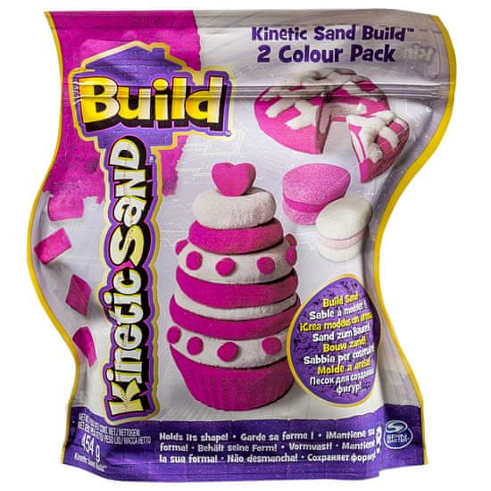 Kinetic Sand BUILD - ružová/biela