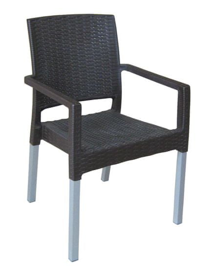 MEGA PLAST MP692 RATAN LUX (AL nohy) stolička