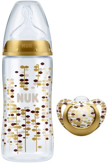 Nuk Set Gold Edition 60 YEARS - fľaša + cumlík