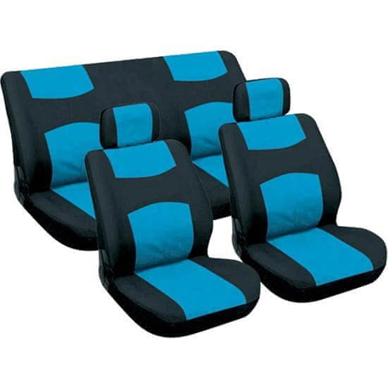 CarPoint Poťahy sedadiel - modré/čierne