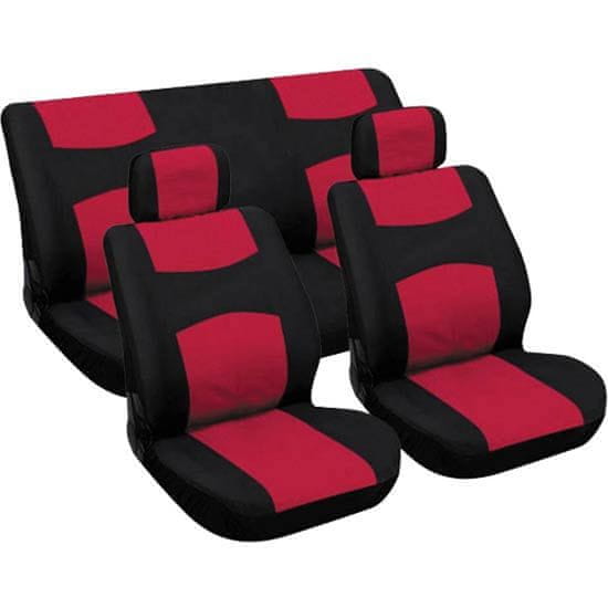 CarPoint Poťahy sedadiel - červené/čierne