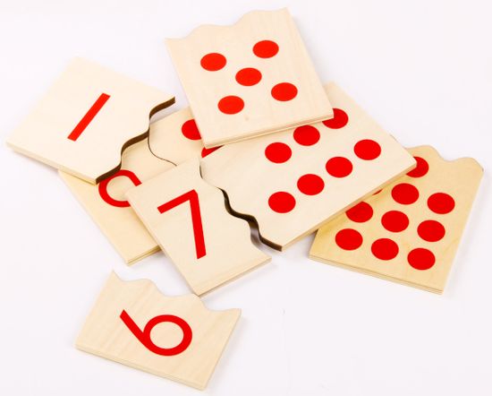Montessori Čísla a bodky - puzzle