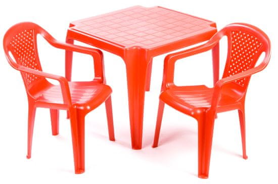 Grand Soleil Sada stolček a dve stoličky červené