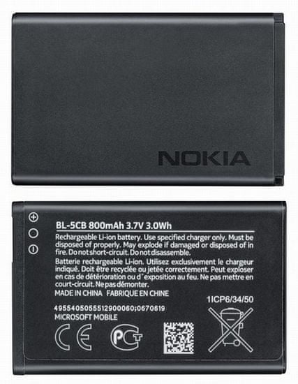 Nokia batéria BL-5CB 800 mAh Li-Ion (Bulk) 2844