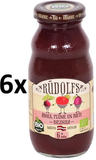 RUDOLFS BIO Detský juice jablko+slivka+repa - 6x190