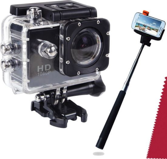 C-Tech MyCam 250 Wide + Selfie tyč a čistící utěrka ZDARMA!