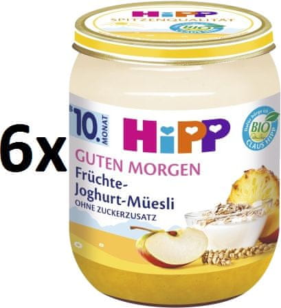 HiPP BIO Müsli, ovocie a jogurt - 6 x 160g