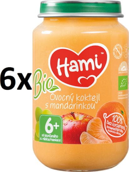 Hami Ovocný BIO koktejl s mandarinkou - 6 x 200g