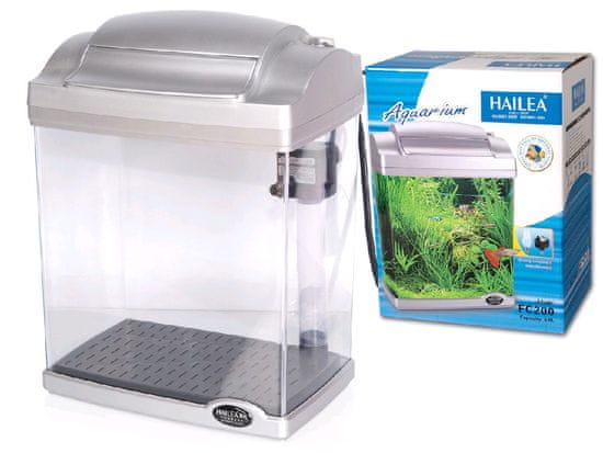 Hailea akvarijní set FC-200-2 stříbrný 6,6 l - zánovné
