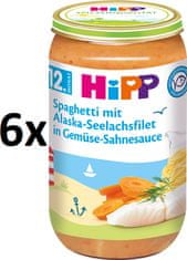HiPP Špagety s morskou rybou a zeleninou, 6 x 250g