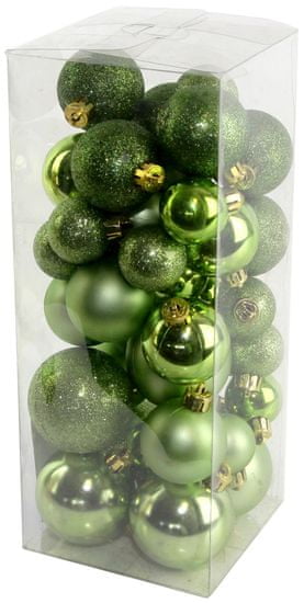 Seizis Set vianočných gulí zelené 40 ks