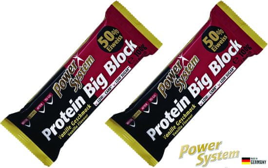 POWER SYSTEM Protein Big Block 2x 100 g vanilka