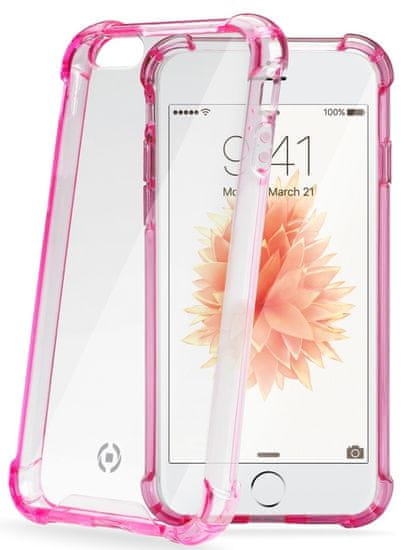 CellularLine zadní kryt, CELLY Armor, Apple iPhone SE, růžová